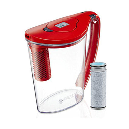 Brita 10 Cup Stream Filter as You Pour Water Pitcher with 1 Filter, Hydro, BPA Free